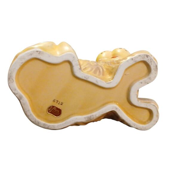 Vintage Lefton #5712 Get‎ Well Ceramic Hound Dog Planter Gift 6"Lx5"Tx4"W - Picture 10 of 11